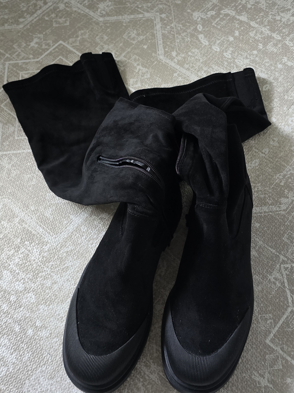 Black Over-the-Knee Boots - Classic Women's Tall Boot - Picture 5 of 5